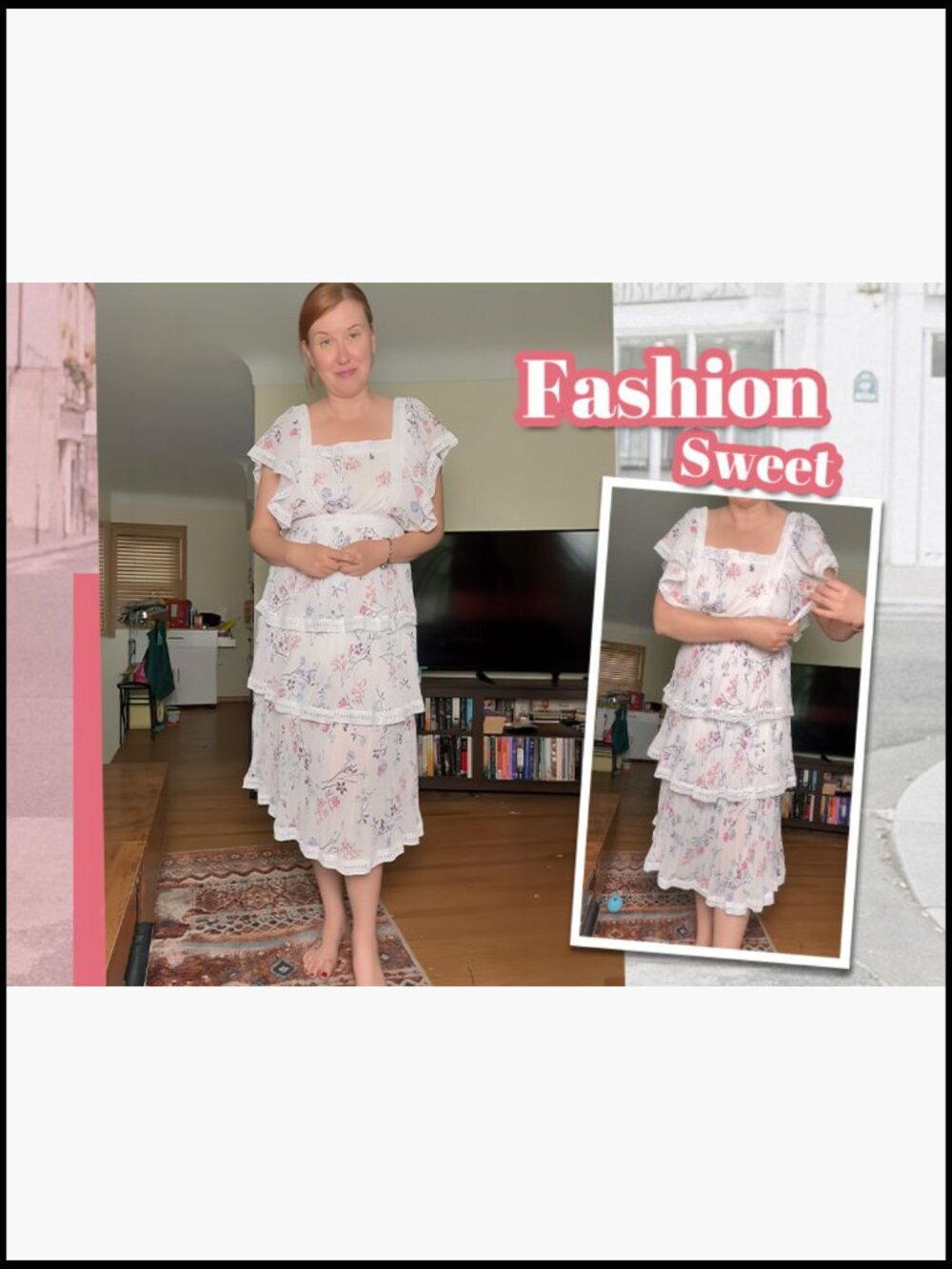Chiffon Maxi Dress with Ruffle Tiered Design for Beach Wedding Party - Picture 3 of 4